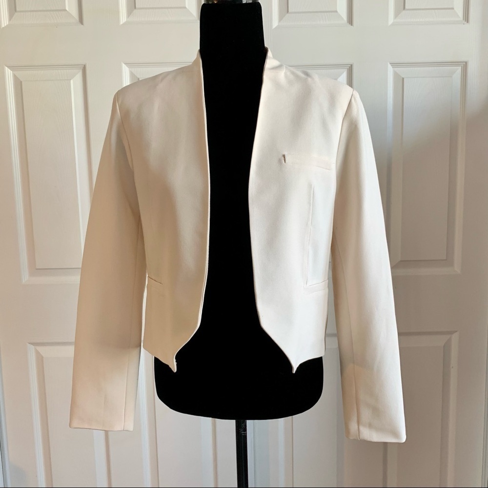 Forever 21 Cream Ivory Structured Blazer